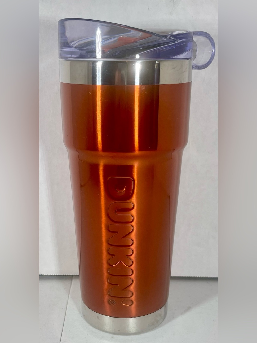 Dunkin Donuts Fall Orange Stainless 24oz Travel Tumbler 2023